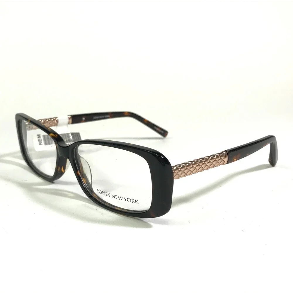 Jones New York Eyeglasses Frames J746 TORTOISE Gold Square Full Rim 54-14-135